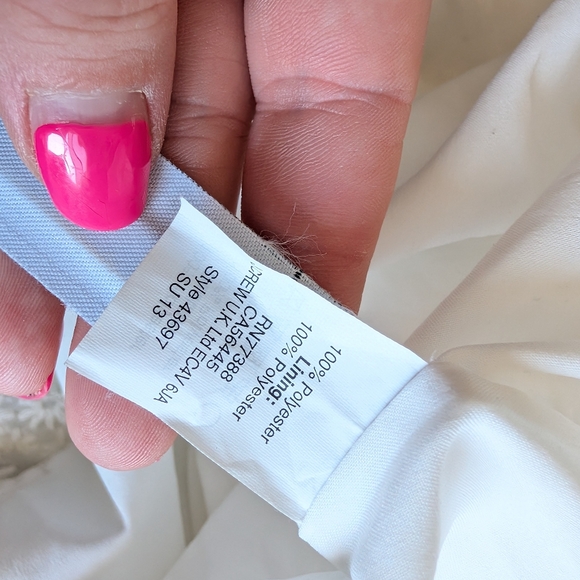 Madewell Embroidered Floral Camo Slip Dress Whimsical In White Size Extra Small - Picture 9 of 9